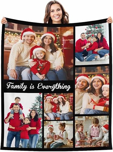 CASECOCO Manta de fotos personalizada para la familia, manta de fotos personalizada para parejas, para enamorados, novios, en bodas, cumpleaños, San