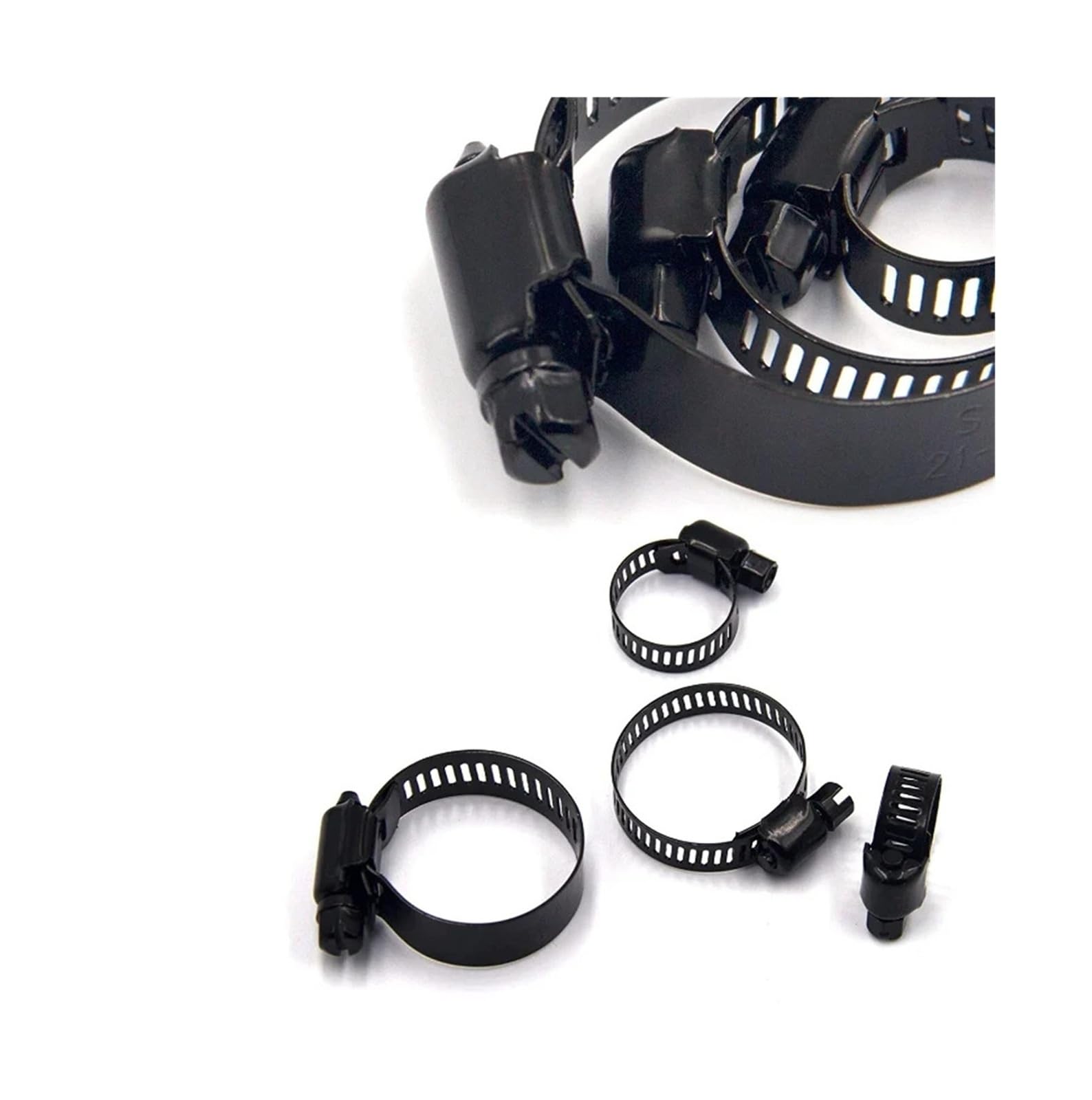 10 fascette stringitubo regolabili da 6 a 38 mm, in acciaio inox