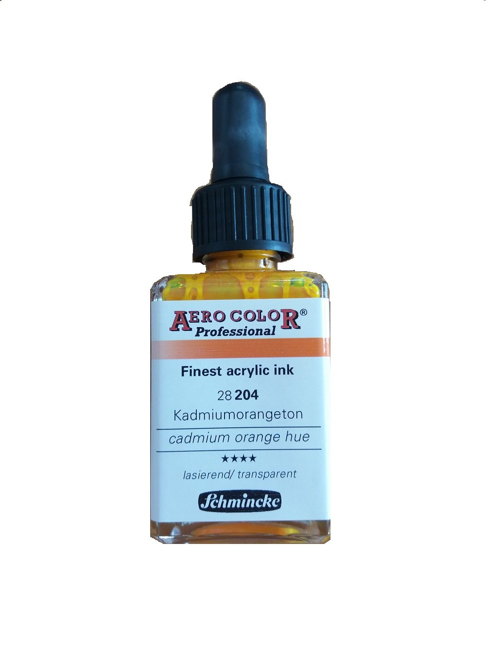 Color Set for Airbrush Compressor Airbrush Gun Airbrush Colours, Cadmium Orange, Schmincke Aero Color Professional 28 204/Ideal for Nail Art/Also Suitable for Model Making, etc.