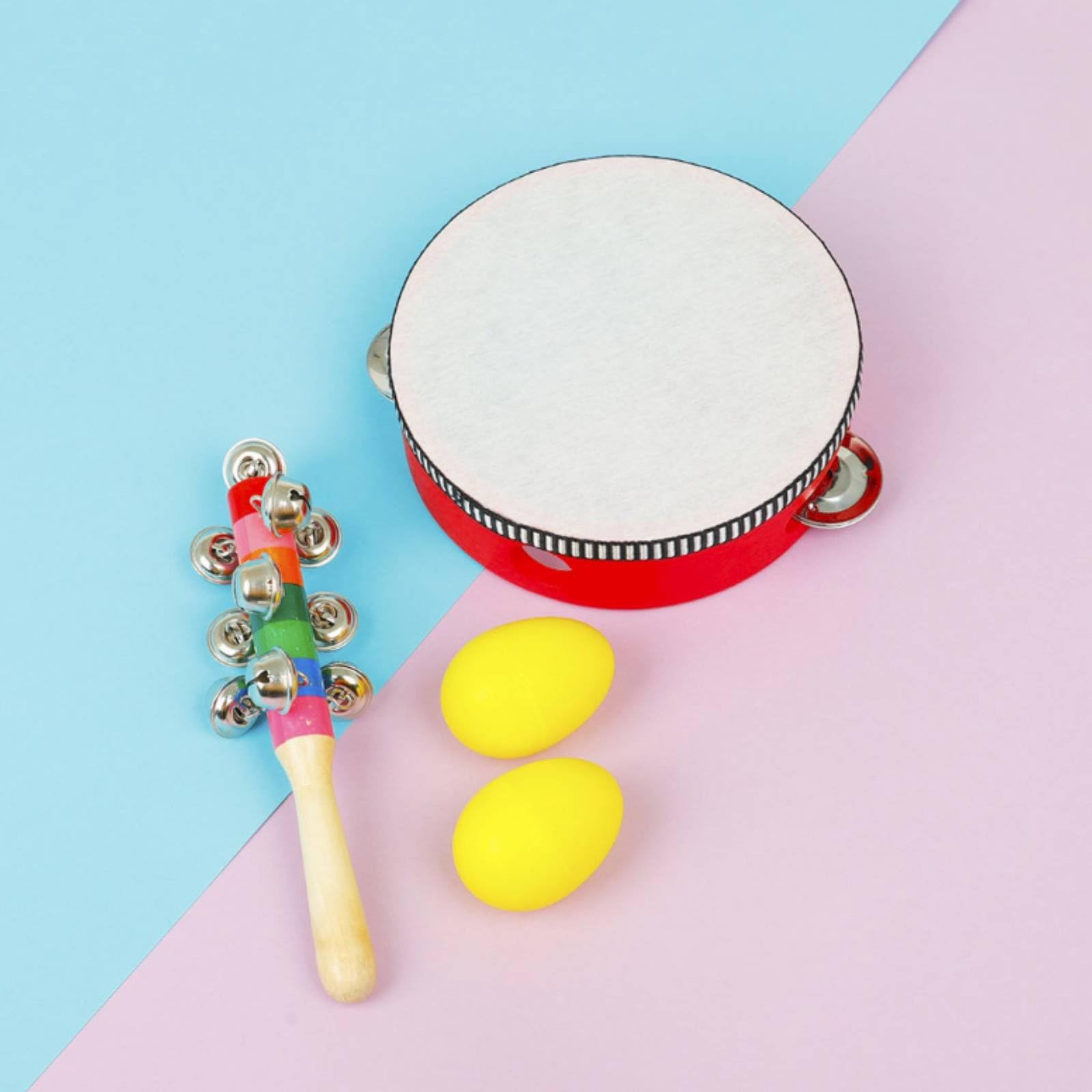Set Musicale per Bambini Strumenti a Percussione Collezione Didattica Giocattoli Educativi Suono Supporto Alle Abilità di Coordinazione Materiali
