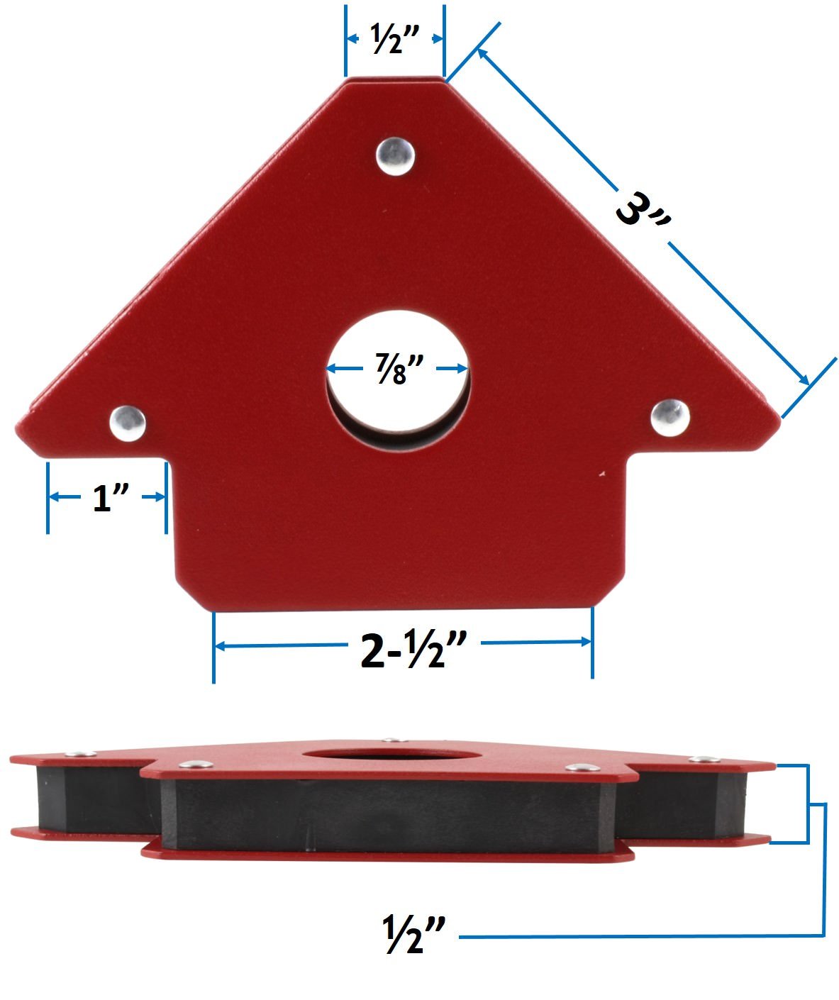 (3 Pack) - 25 LBS Magnetic Welding Holder - Arrow Type - Multi Angle - 3