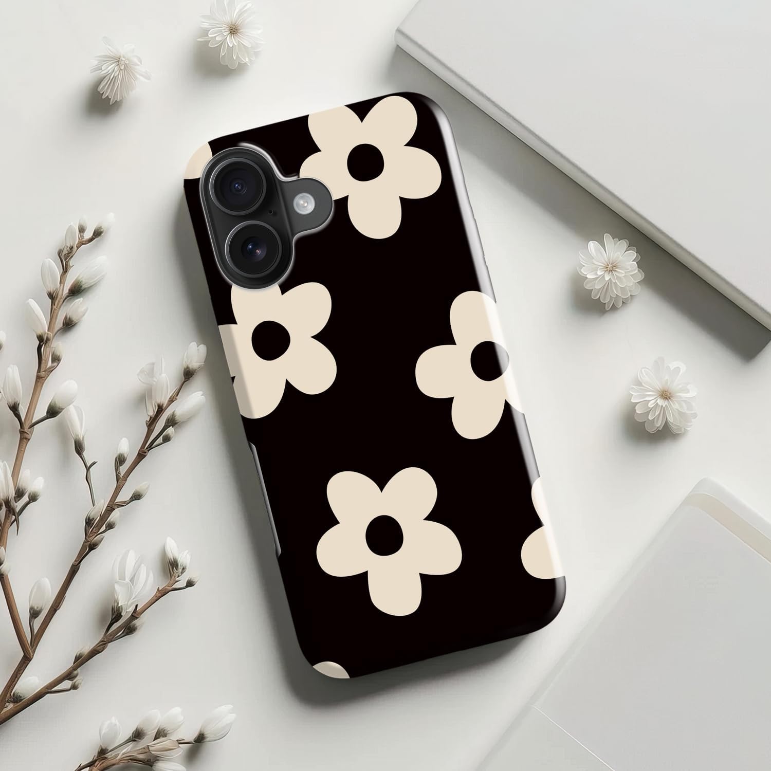 DEENAKIN for iPhone 16 Case Cute,Wireless Charging,Trendy Floral image 4