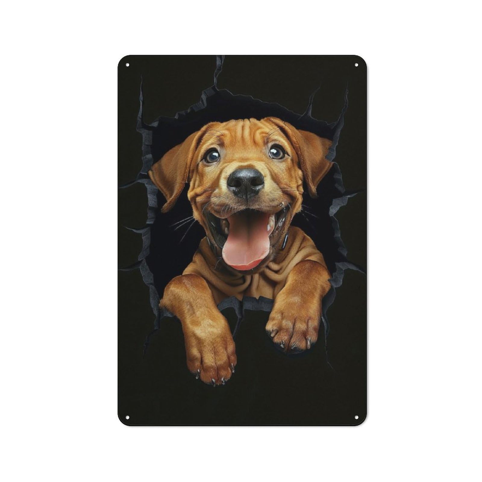 Junmoney Rhodesian Ridgeback Metal Plaque 30X20cm With For Garage Wall, Retro Decor, For Themed Interiors In Garages And Workshops