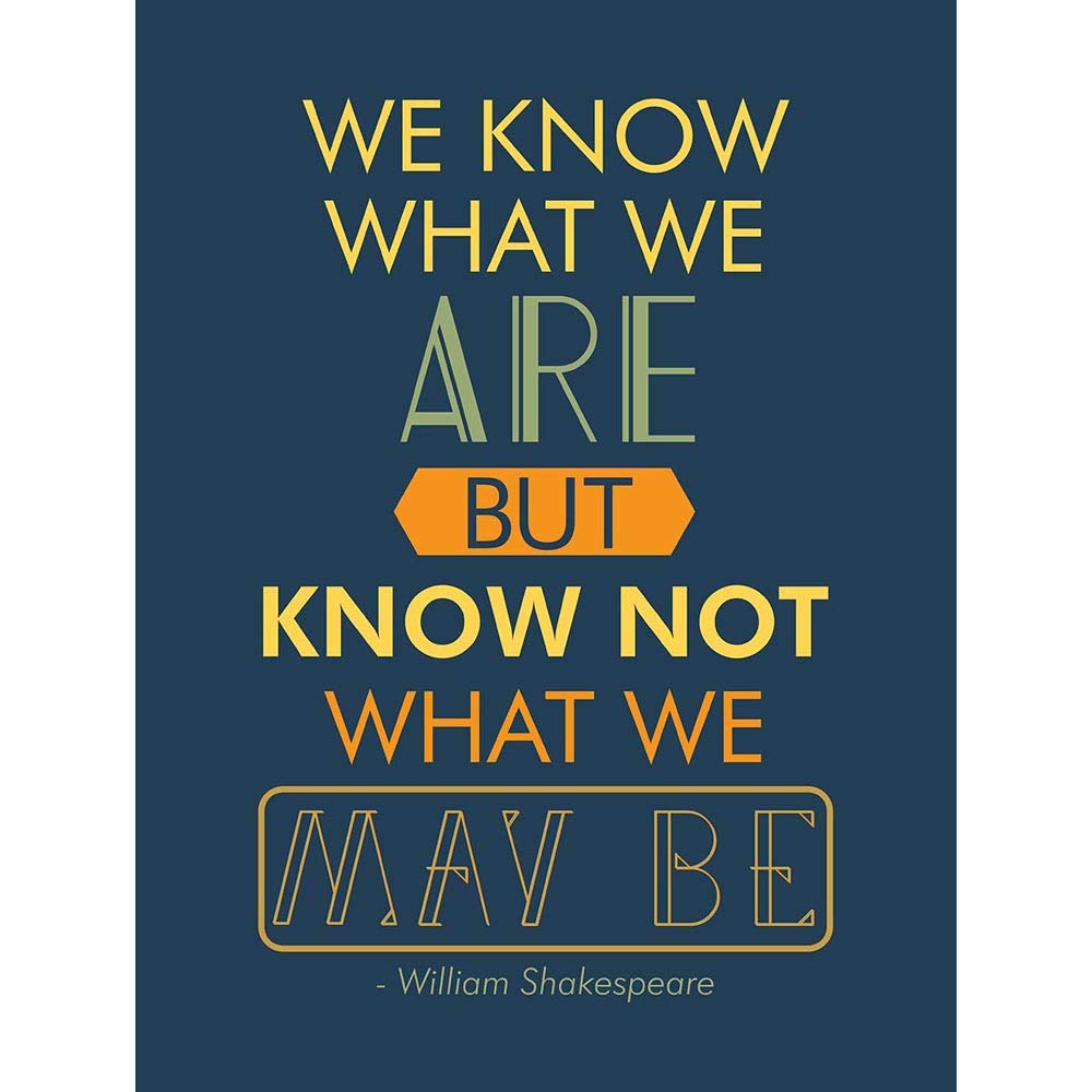 Wee Blue Coo Quote Typograph Phrase Prose Shakespeare Hamlet Act Four Art Print Poster Wall Decor 12X16 Inch