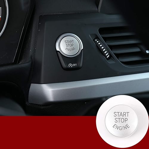 YIWANG - Tapa para interruptor de arranque del motor de ABS cromado para BMW F20 F21 F30 F10 F34 F15 F25 F48 X1 X3 X4 X5 X6 G30 repuestos, Plateado
