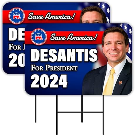 Double-Sided DeSantis for President 2024 Yard Signs