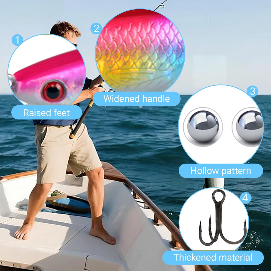 Señuelos de Pesca Que Se Hunden, 4 Piezas Señuelos Pesca De Metal, Cebos Artificiales Pesca Mar, Metal Lentejuelas Cebo, Para Trucha, Perca, Lucio, Perca