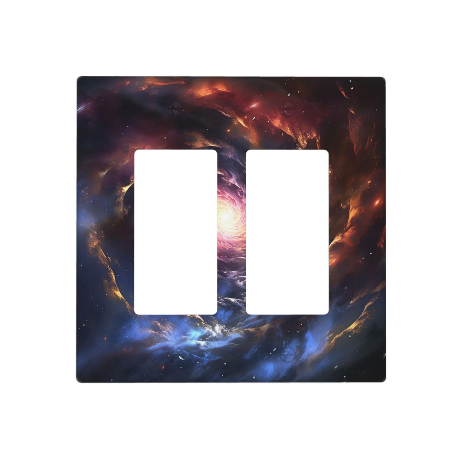 Wall Plate Duplex Outlet Covers Single Toggle 2-Gang Wall Plate Covers Cosmic Storm Light Switch Cover Decorative Electrical Faceplate Light Switches for Kitchen Bedroom Home Decor