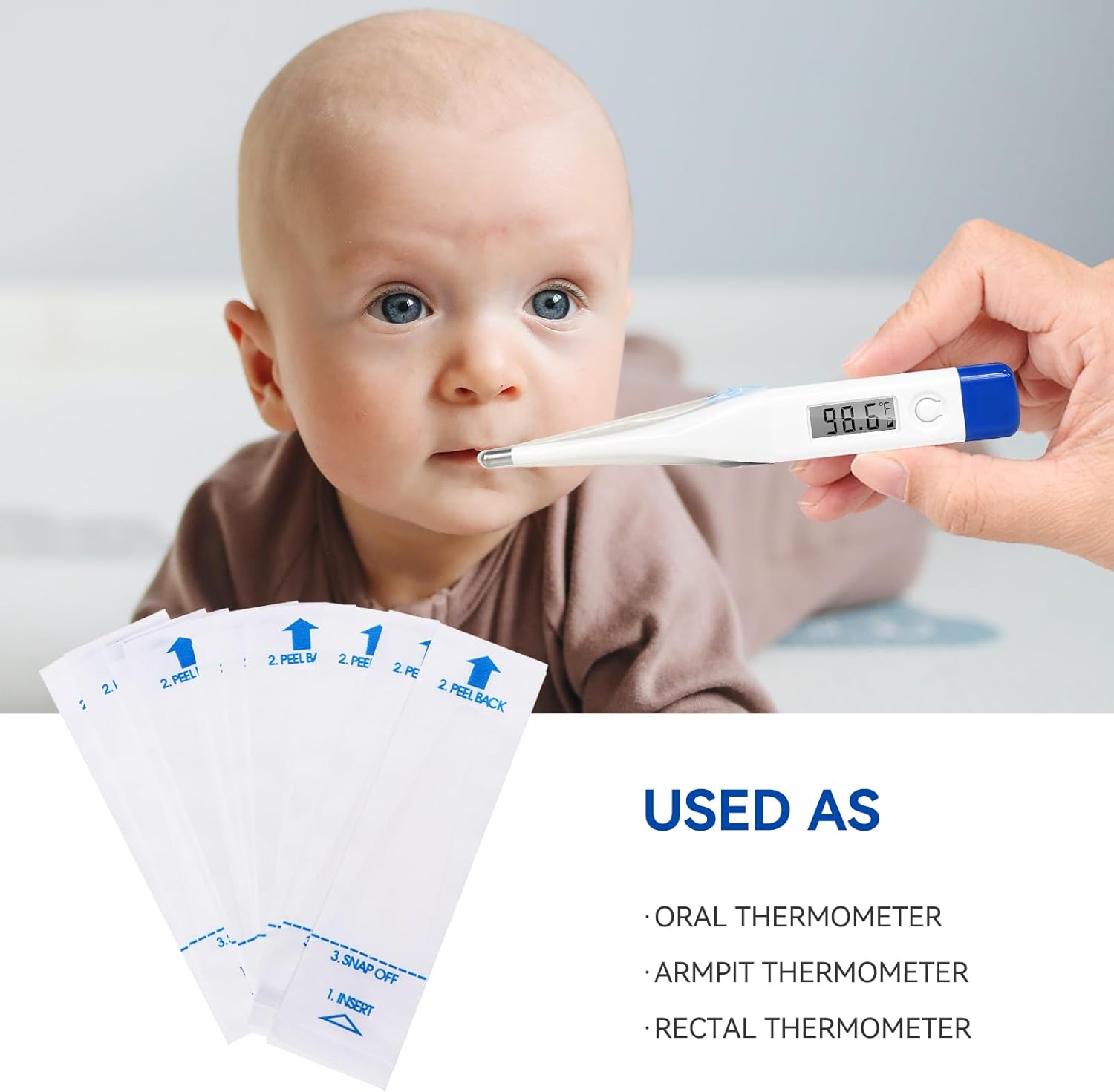 Berr Disposable Digital Thermometers Probe Covers Oral Rectal