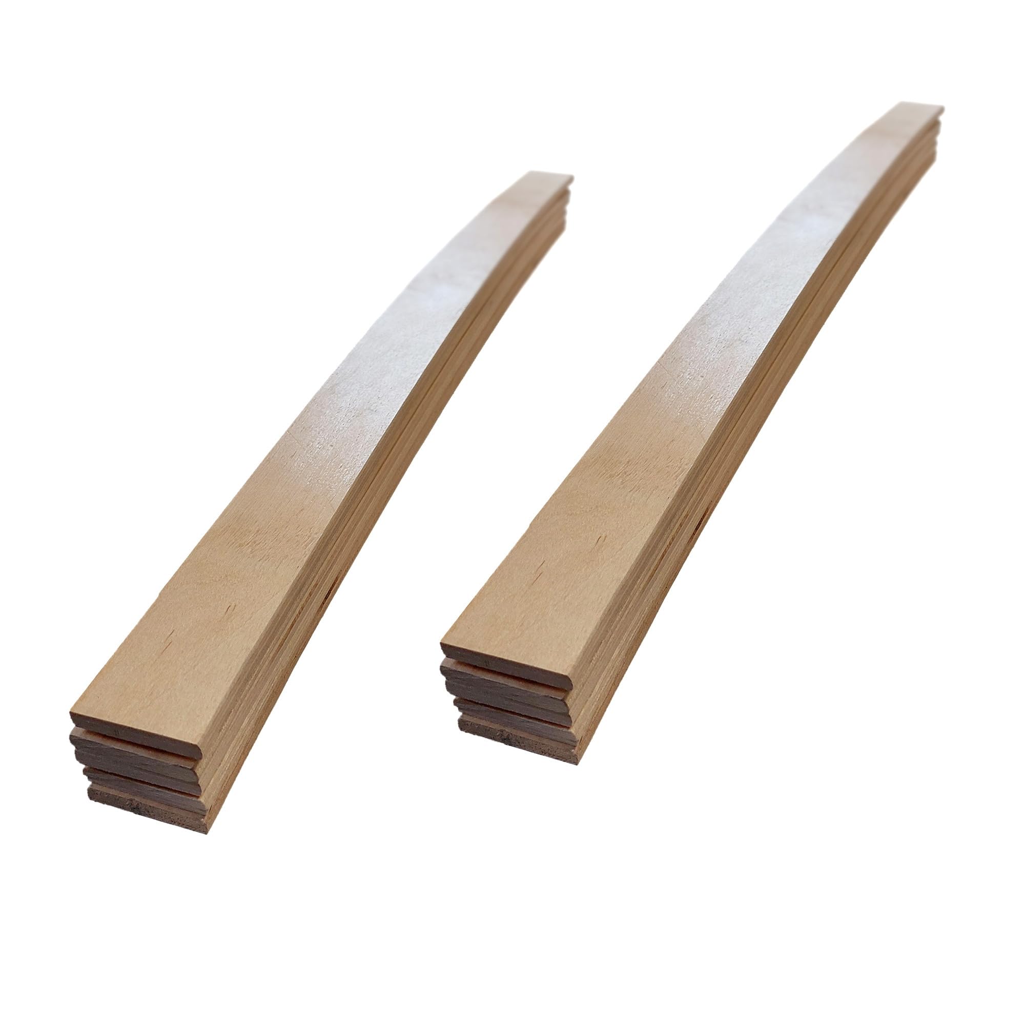 EBAC Literie Lot de 10 Lattes pour sommier et lit | 780x48x8 mm | Bois hêtre Durable - 7 Plis | Remplacement - Rechange - Renfort pour sommier/bz/clic clac/canapé
