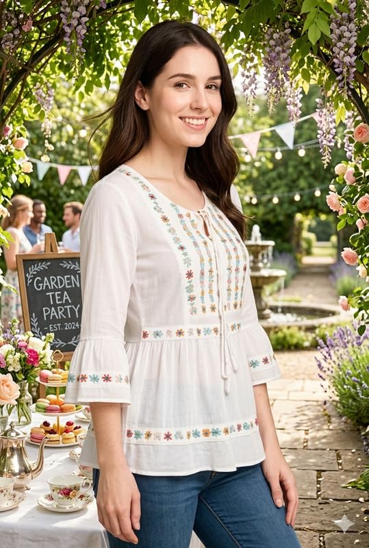 Women Solid Print Rayon Blend Above Knee Dress, Short Sleeve Western Dress|G,Western White_Dress|XS,1-image-39