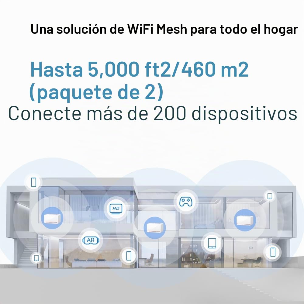 Mercusys BE6500 Sistema Wi-Fi 7 de malla para todo el hogar, doble banda, 4K-QAM, MLO, 2 x 2.5G + 1 x 1 G, roaming sin costuras, juegos y transmisión, fácil gestión y configuración de aplicaciones