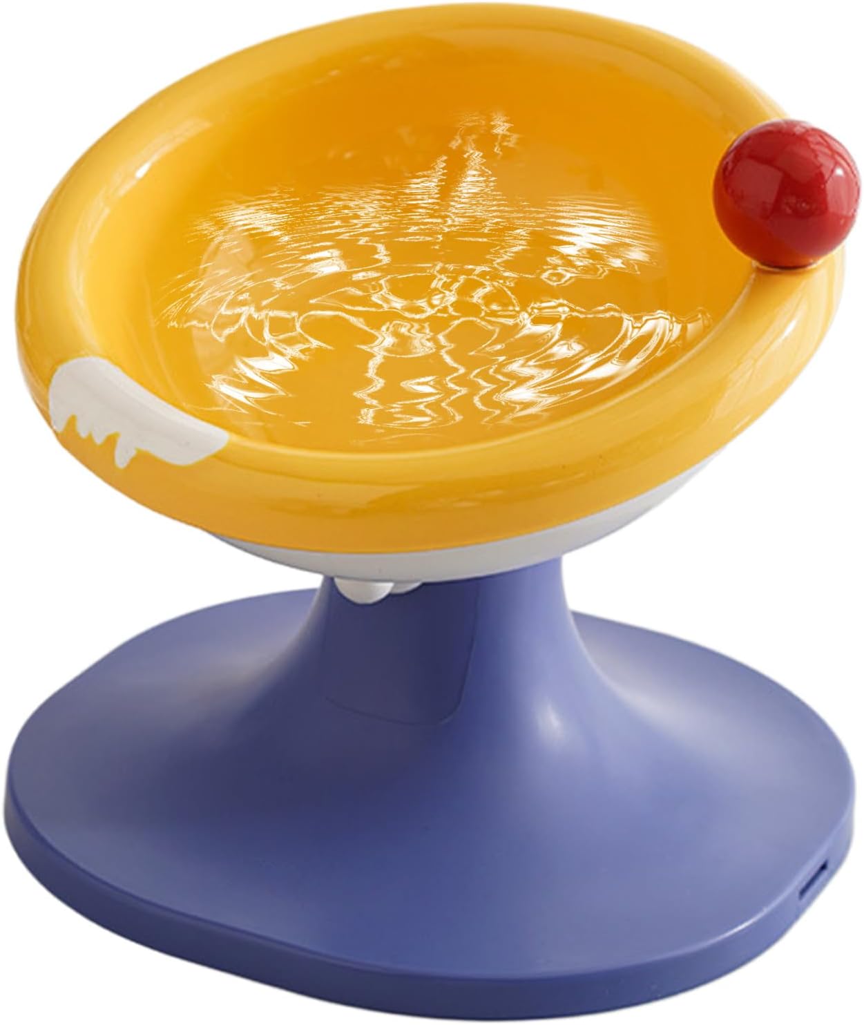 猫用フードボウル,エルゴノミック セラミック 猫用 ボウル - 傾斜スタンド 猫のヒゲに優しい ペットおやつ用ボウル