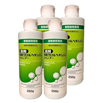 Amazon | 【4本セット】薬用酢酸クロルヘキシジンシャンプー 犬