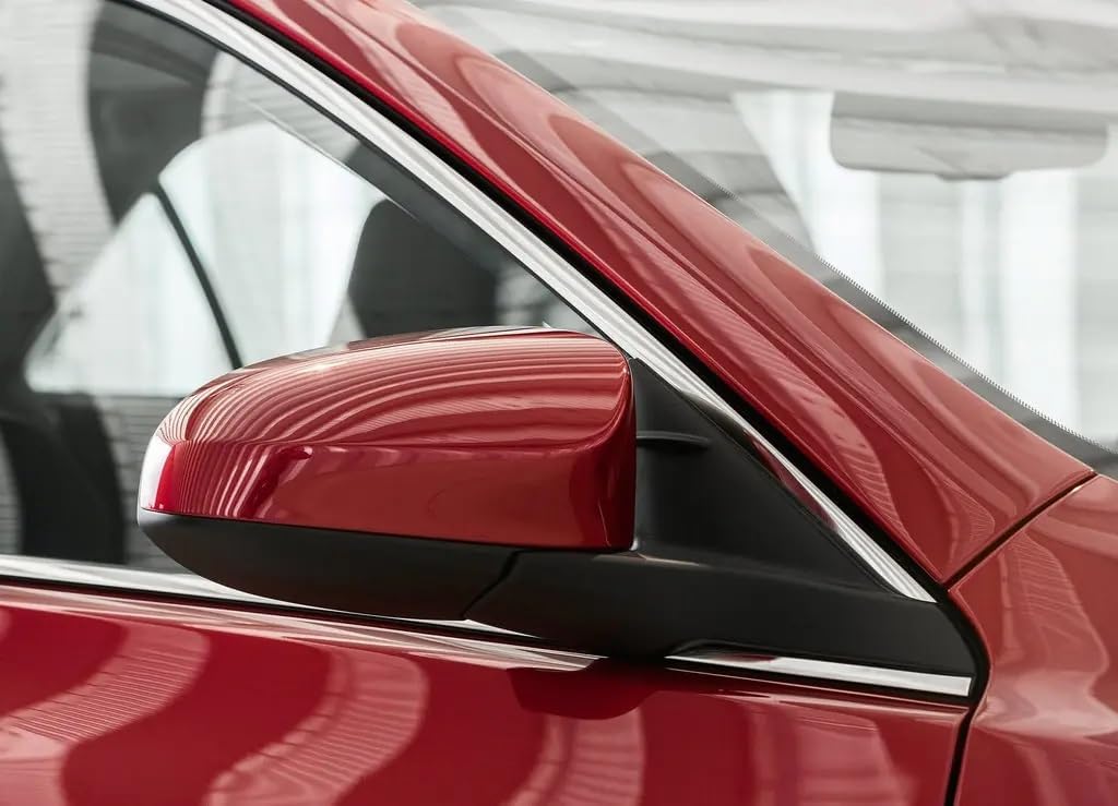 Left Driver Side Car Mirror Cover Replacement Compatible With 2012-2017 Toyota Camry Rearview Mirror Cover without Turn Signal (Red right)