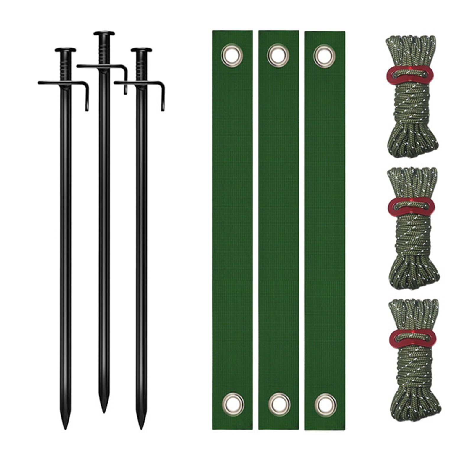 Hsioluted Set B Recyclable Stake Dowels Bundle Includes Cotton Rope For Quick Outdoor Setup Easy Install Sustainable Ground Stake Set
