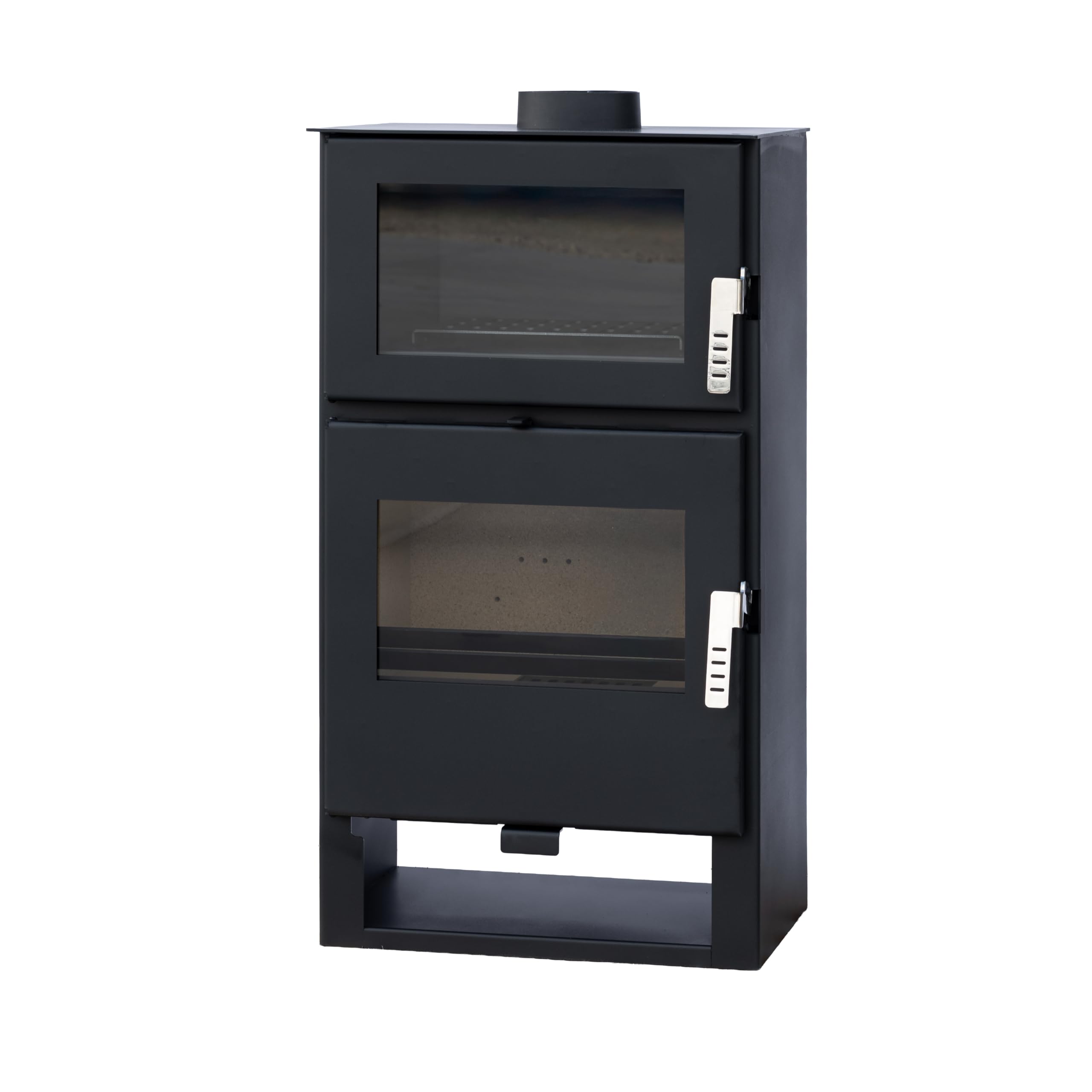 Alaz K9M Poêle à bois 9 kW Noir avec compartiment de cuisson