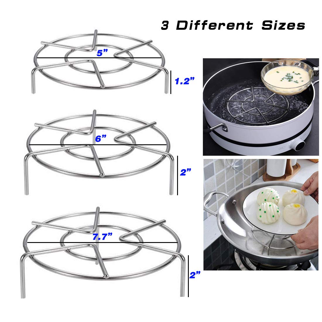 Lot De 2 Supports Vapeur En Inox Pour Autocuiseur 32 Cm – Pour Mise En Conserve, Cuisson à étages – Compatible All-American Et Grandes Marques