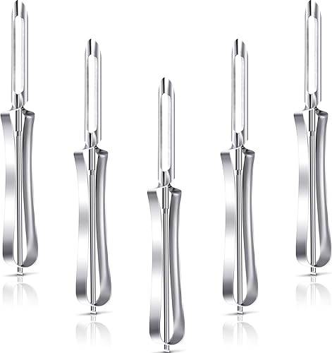 Miniatura 8 de Pelador de acero inoxidable, pelador de verduras, pelador de frutas y verduras, pelador giratorio para el hogar, cocina, zanahorias, papas,