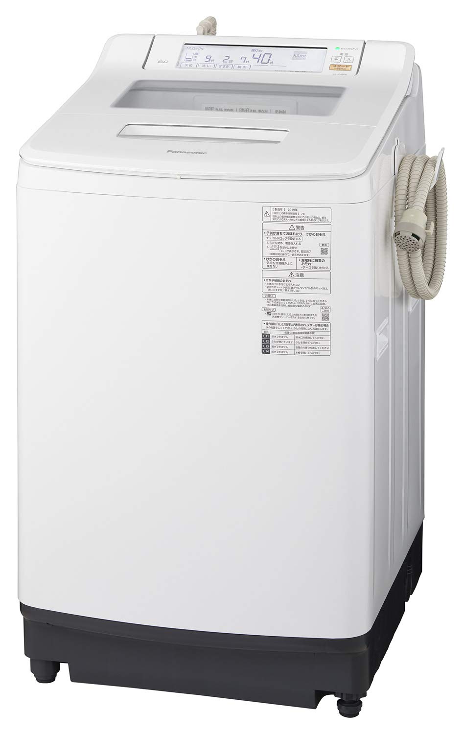 Amazon.co.jp: パナソニック 8kg 全自動洗濯機 泡洗浄 クリスタル 