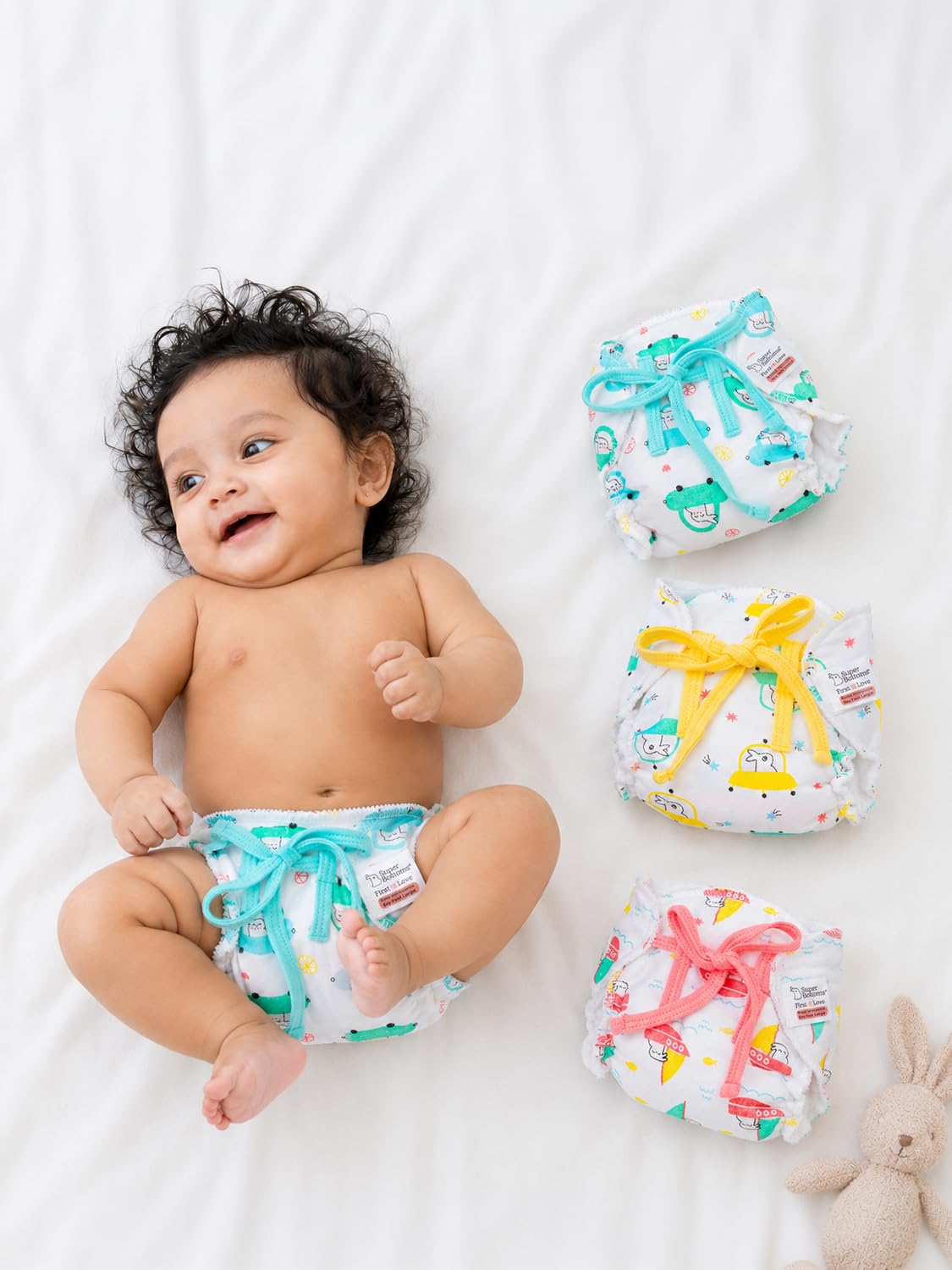 SuperBottoms DryFeel Baby Langot 0-6 months l Organic Cotton Modern Baby Nappy l Mess-free Langot with Gentle Elastics l Super DryFeel Top Layer l Diaper-free Time Essential | 3 Pack-picture-23