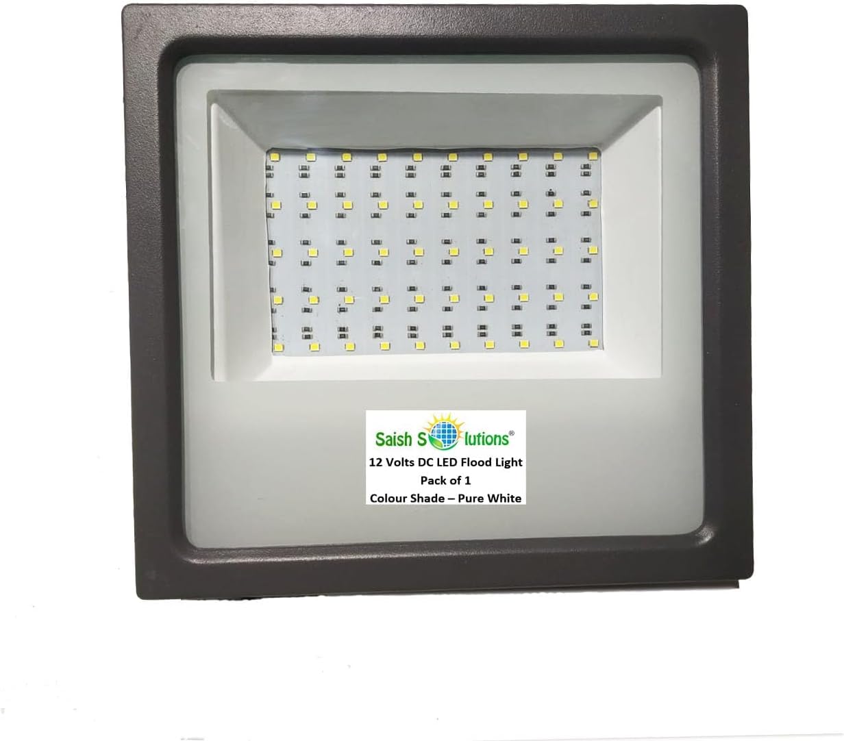 Saish Solutions 12 Volts 50 Watts DC LED Flood Light Directly Run on Any 12 Volts Battery Supply
