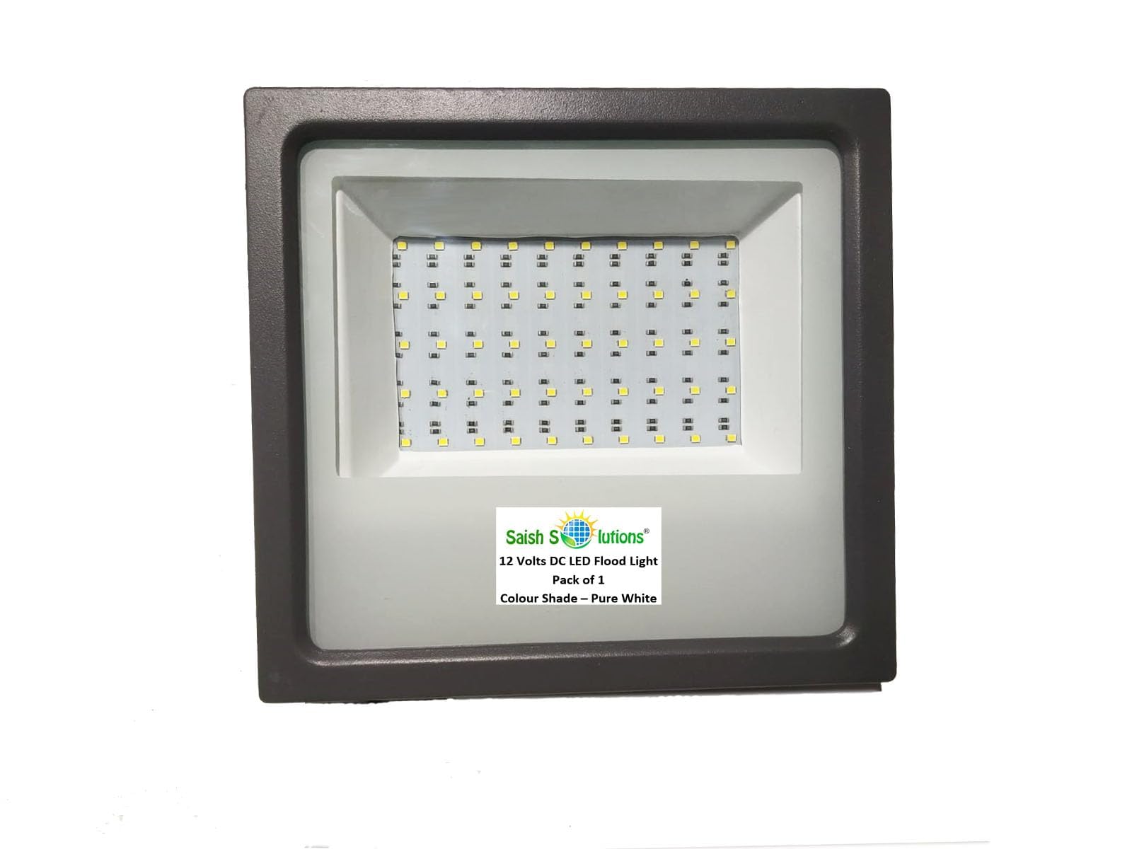 Saish Solutions 12 Volts 50 Watts DC LED Flood Light Directly Run on Any 12 Volts Battery Supply