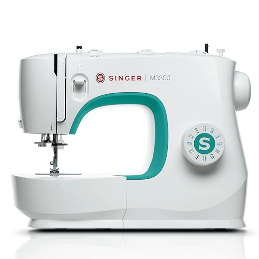 SINGER | M3300 Sewing Machine with 97 Stitch Applications, & 1-Step Buttonhole - Perfect for Beginners - Sewing Made Easy , Green