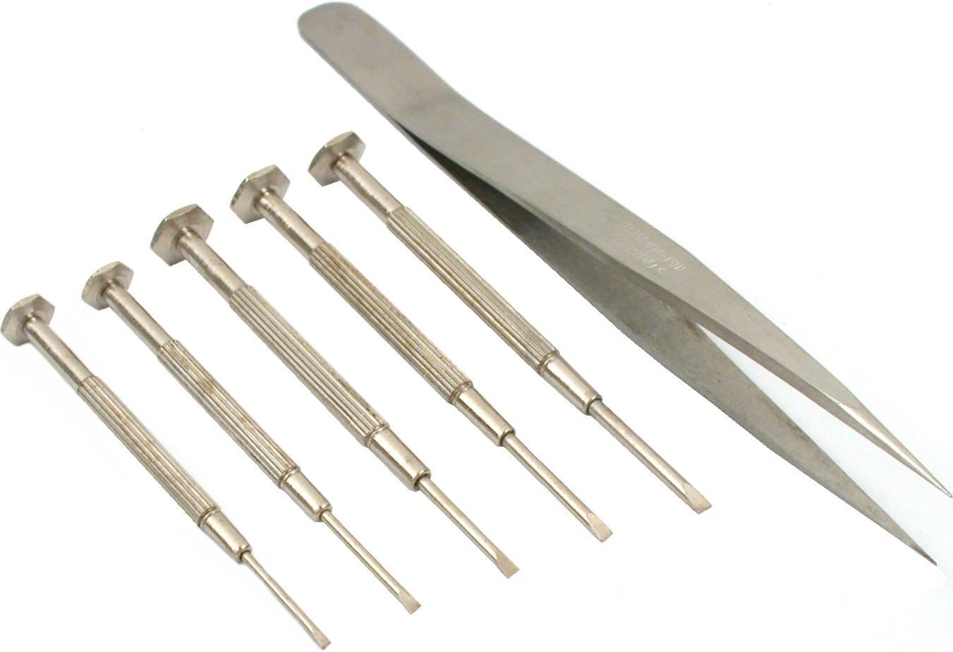 6 Watchmakers Screwdrivers Tweezers Jeweler Repair Tool
