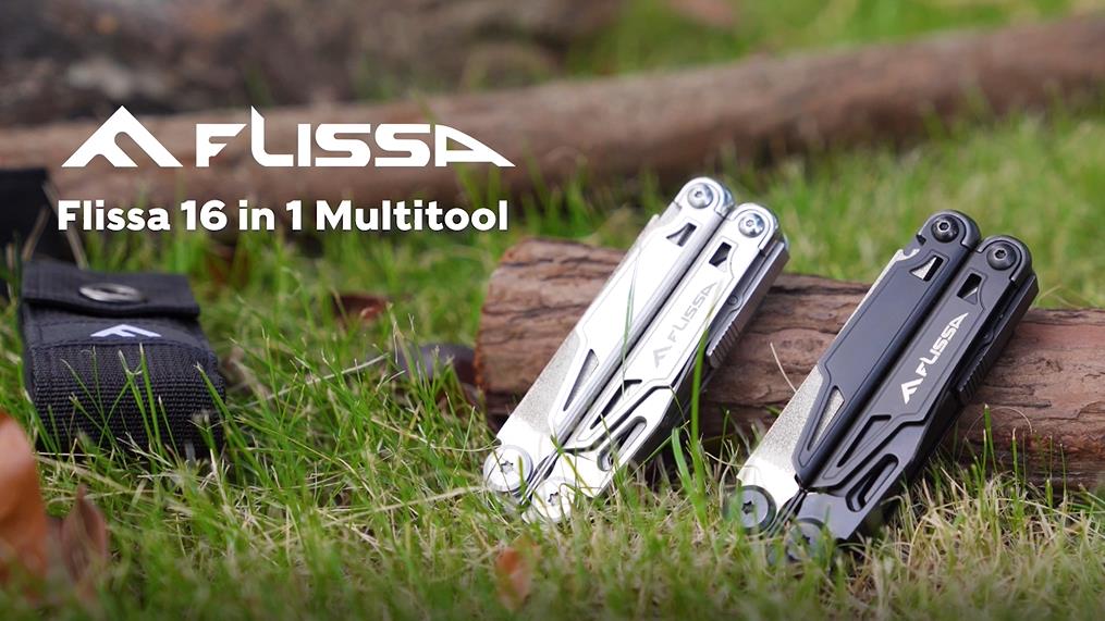 FLISSA Multitool, 16-in-1 Multitools with Sheath, Stainless Steel
