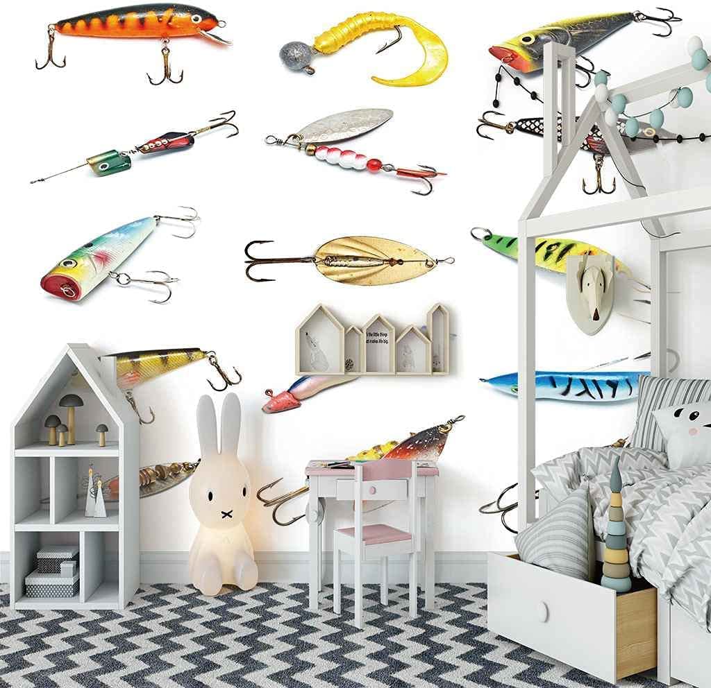 Anzuelo Pequeño De Color 3D Mural Wallpaper, Póster De Pared Peel And Stick, Murales, Sala De Estar Moderna, Dormitorio, Fondo, Pintura De Pared, Papel Tapiz Artístico, Cartel 400(ancho)x280(alto)cm
