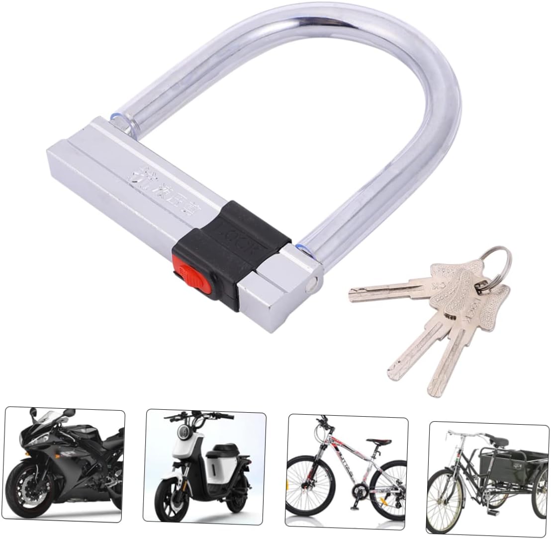 YARNOW 1pc Heavy Duty U-Shaped Bike Lock Hydraulic Resistance -Theft Lock for Outdoor Cycling Security Versatile for Gates Scooters and More Cylinder