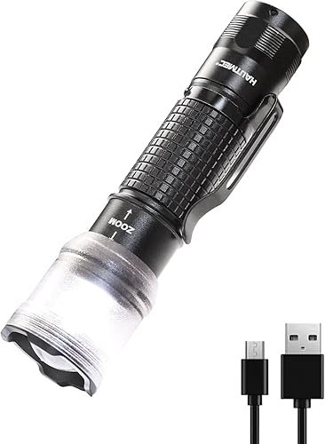 Miniatura 14 de HAUTMEC Linternas recargables de 12000 lúmenes altos linterna, 5 modos de luz, linterna brillante, zoom 2X, impermeable IP67 y resistente a los