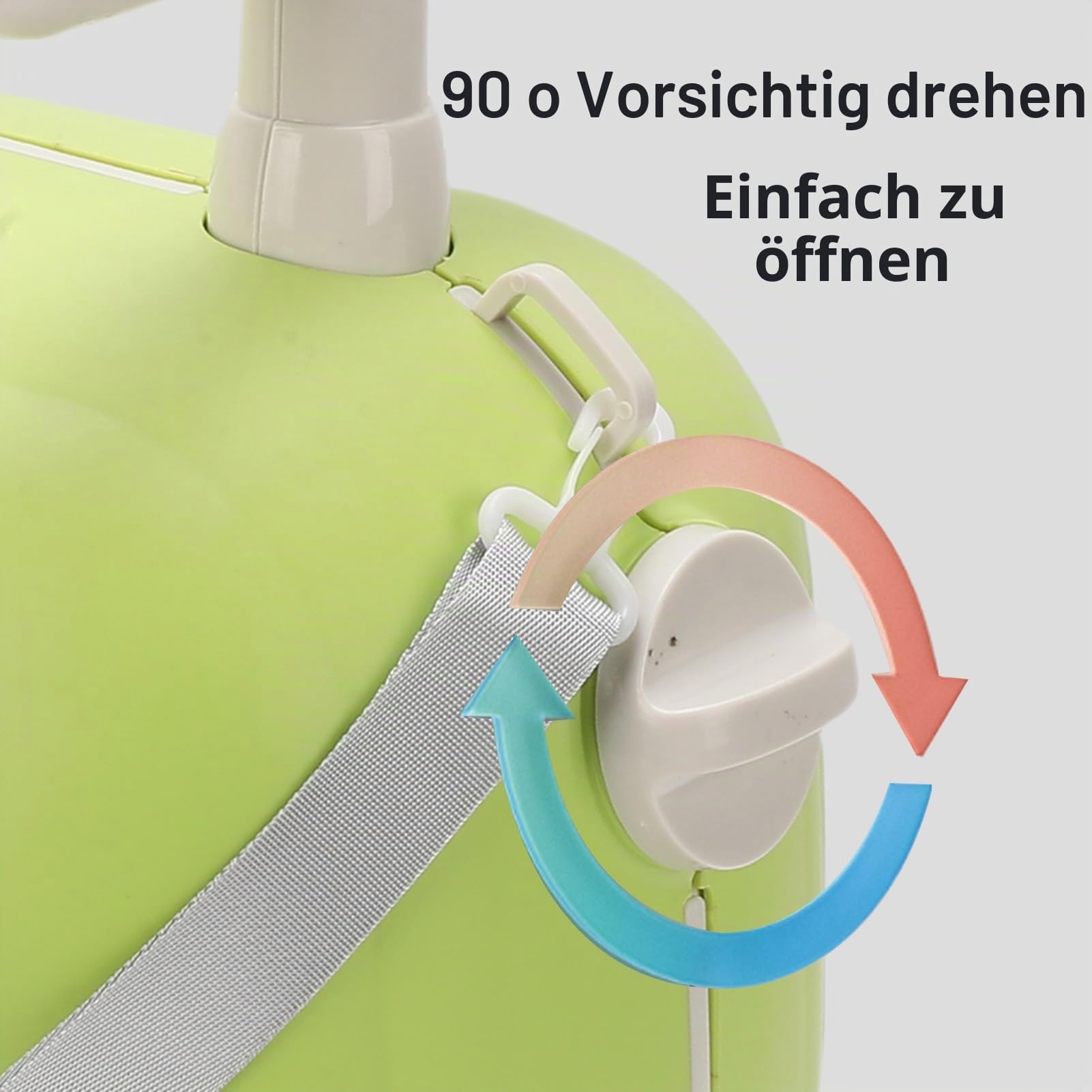 Kinder Fahren mit Gepäck, Fahrt auf Koffer für Kinder mit Rädern, Leichtes Kleinkind Fahrbares Kleines Koffer REIT Gepäck für Reise Kinder (Green)