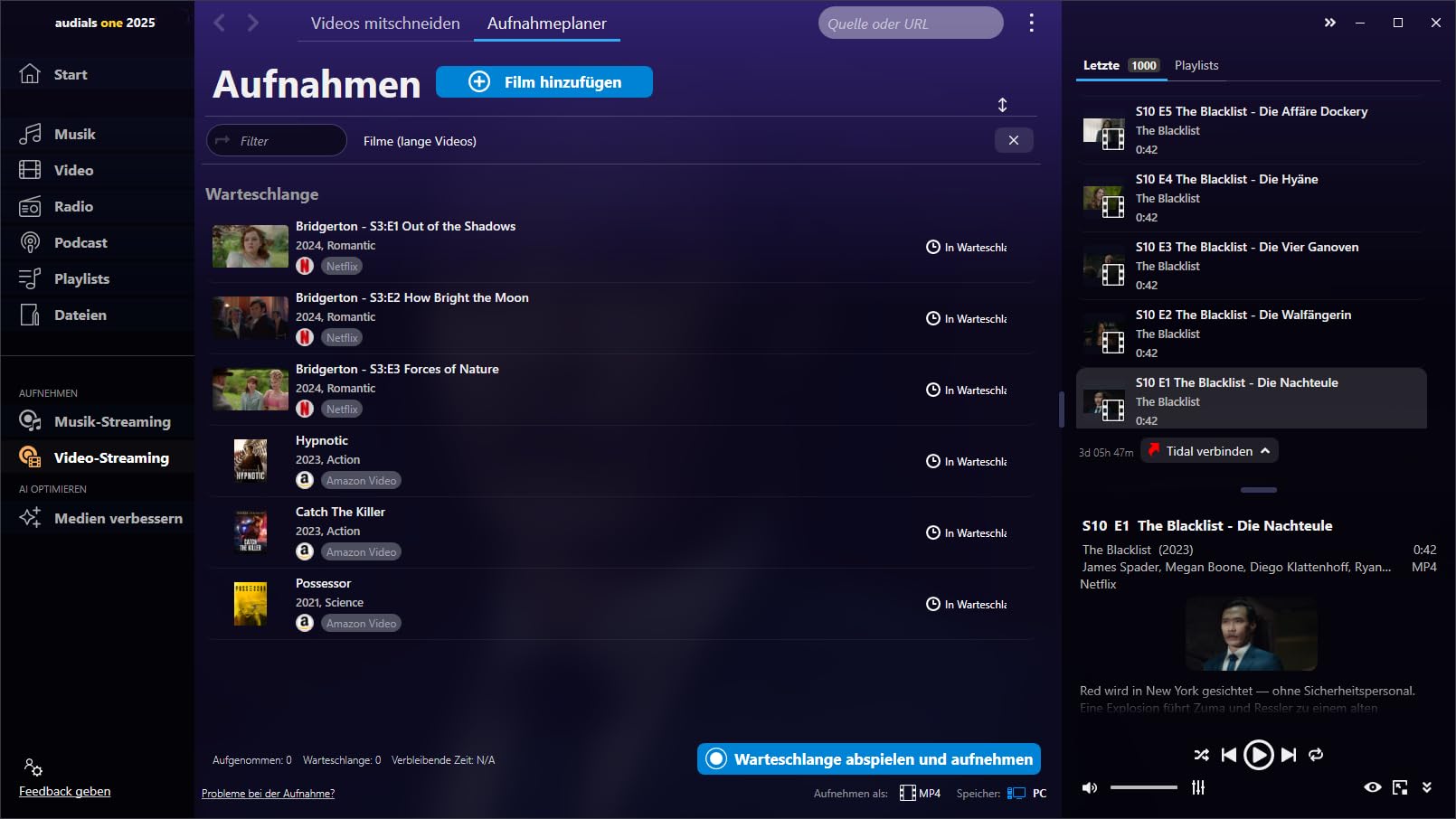 Audials One 2025 ULTRA - Deutsch / Multilingual - Windows 11/10 - *Dauerlizenz* KI-Verbesserungen und Aufnahme von Streamingdiensten wie Netflix, Joyn, Deezer, Spotify (Product Key Card) #PKC