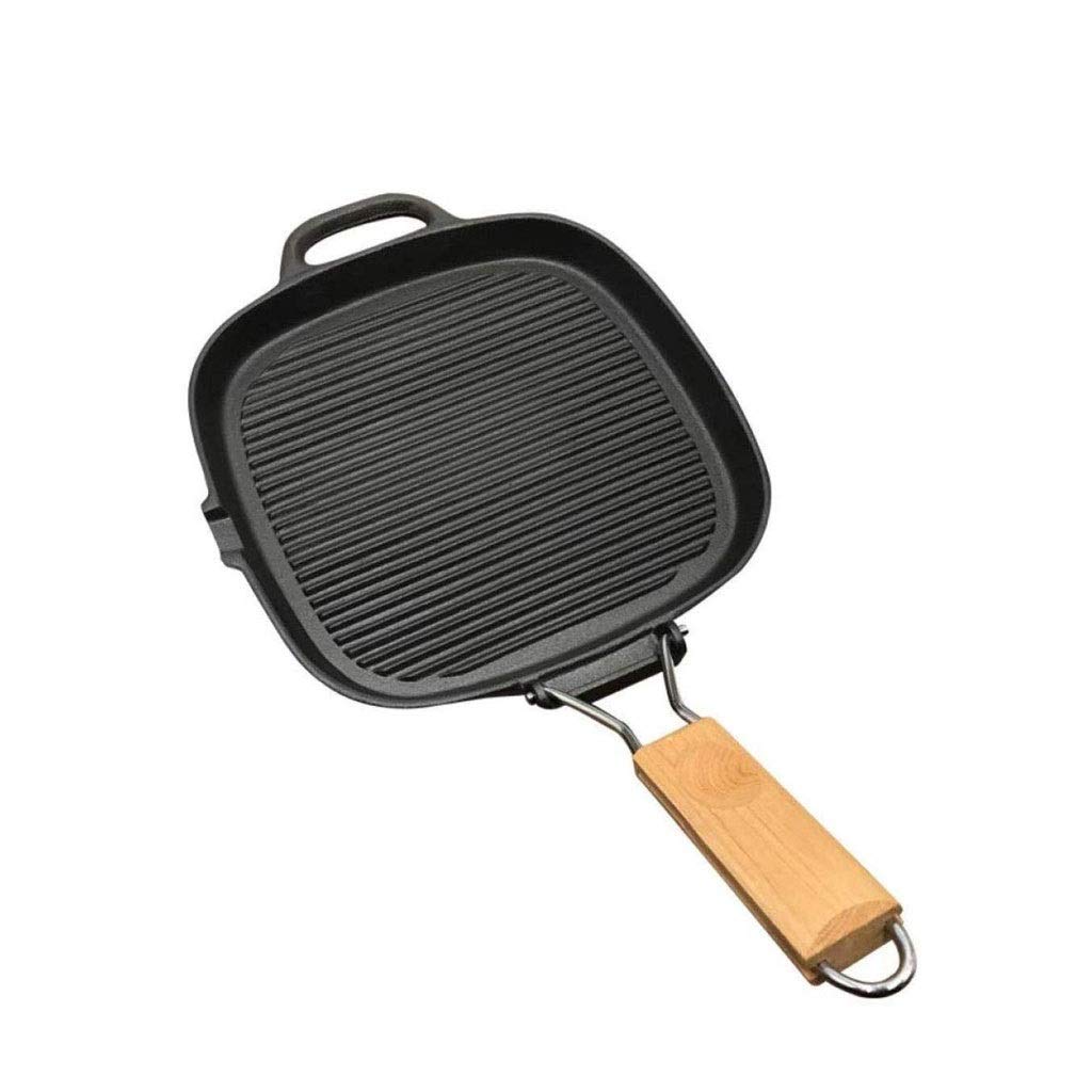 Plaque teppanyaki camping pliable et wok antiadhésif pour vos barbecues