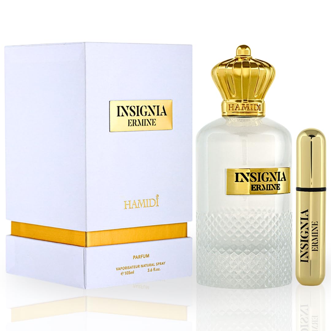 Hamidi INSIGNIA ERMINE Eau De Parfum Spray 105ML (3.5 OZ) - Long Lasting Perfume for Women & Men, Captivating & Harmonious Blend, Unisex Perfume