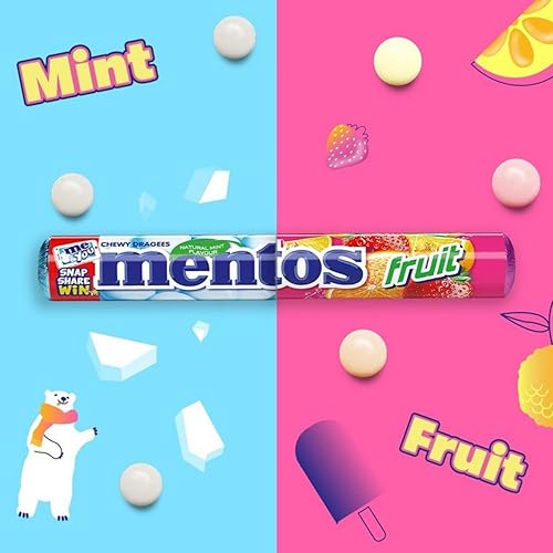 Miniatura 9 de Mentos Grageas masticables de menta 1.34 oz (paquete de 40)