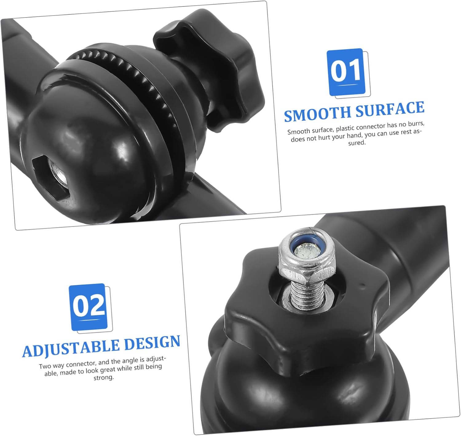 BESPORTBLE 2pcs Heavy Duty Elbow Joint Connector Fishing Rod and Umbrella Rack Connector for Strollers