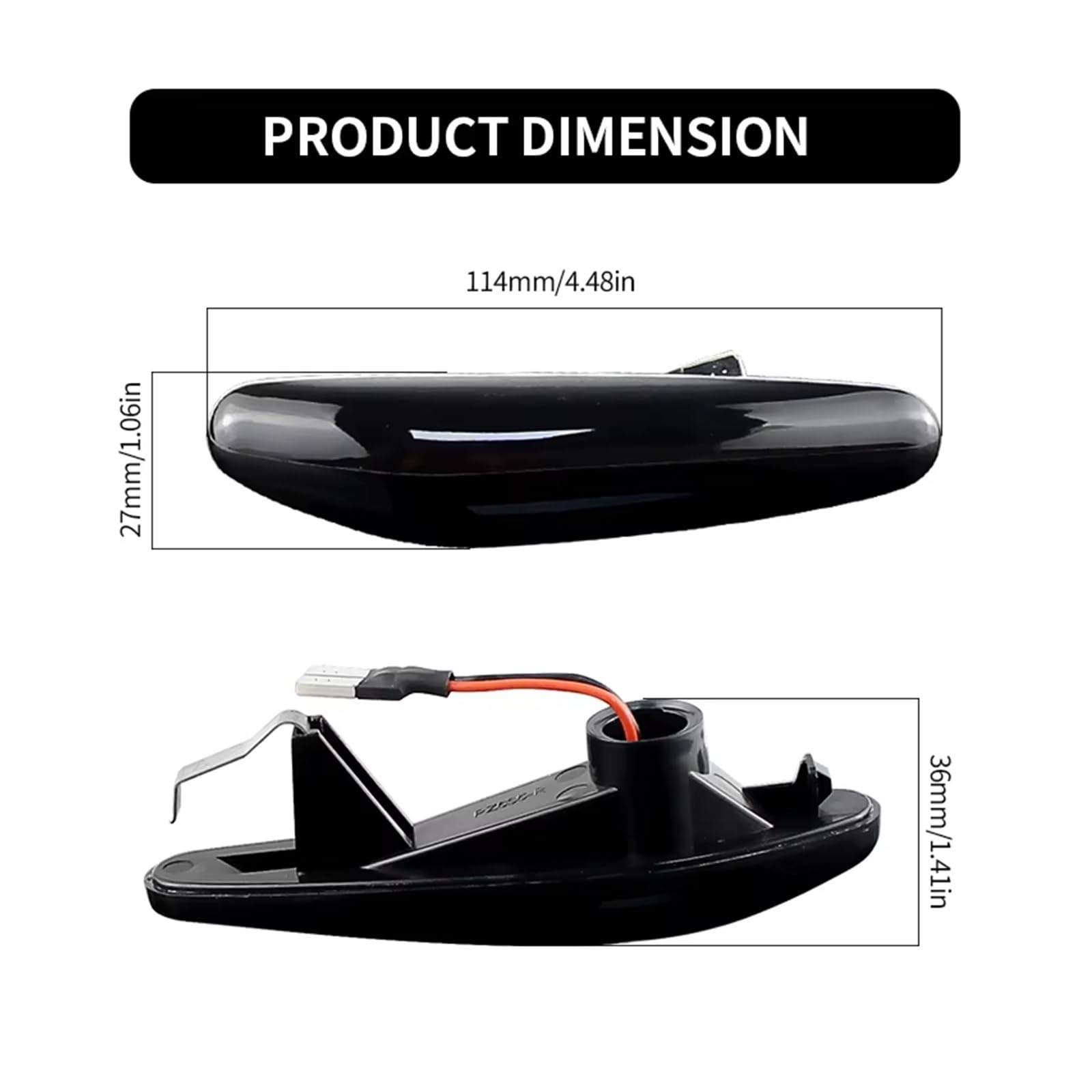 Indicatori Direzione Per Alfa Per Romeo 166 1998-2007 2 Pezzi Led Dynamic Turn Signal Light Side Marker Blinker Indicator Lamp Repeater OEM 60597300 Direzione Dinamico(Smoke Lens Dynamic)