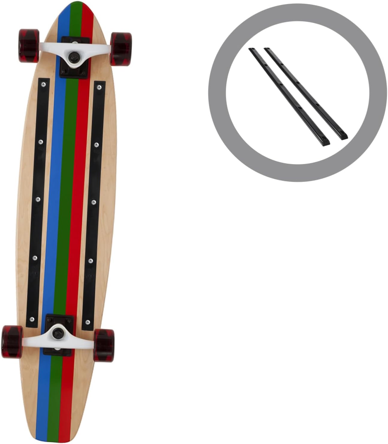 2Pcs Sturdy Collision Skateboard Rib Bone Rails Rib Bone Replacement for Enhanced Protection and Durability Fit for Skateboards and