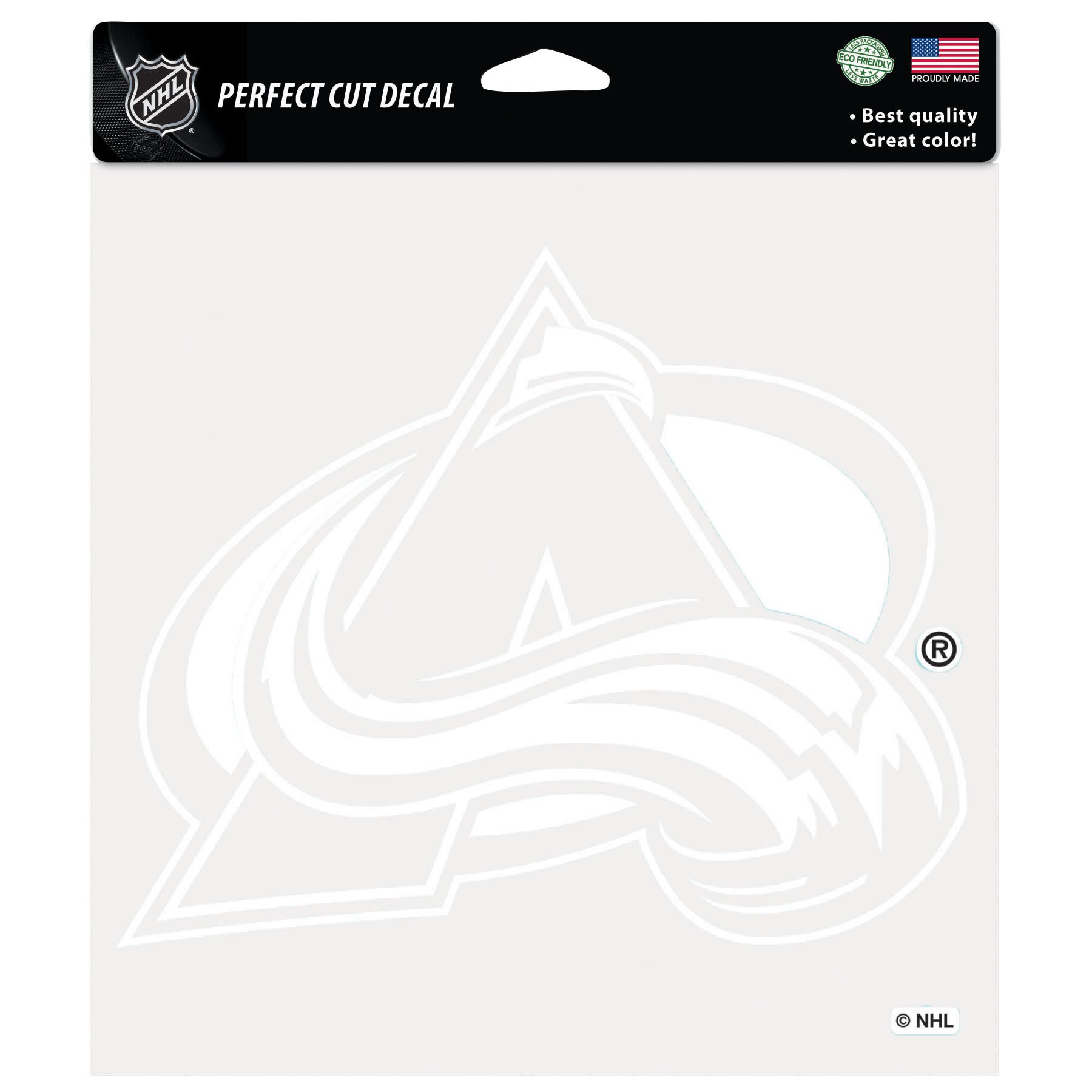 Wincraft NHL Colorado Avalanche Perfect Cut White Decal, 8 x 8, Multicolor
