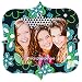 Darice LockerLookz Locker Frame - Aqua Flowers - 1 Piece