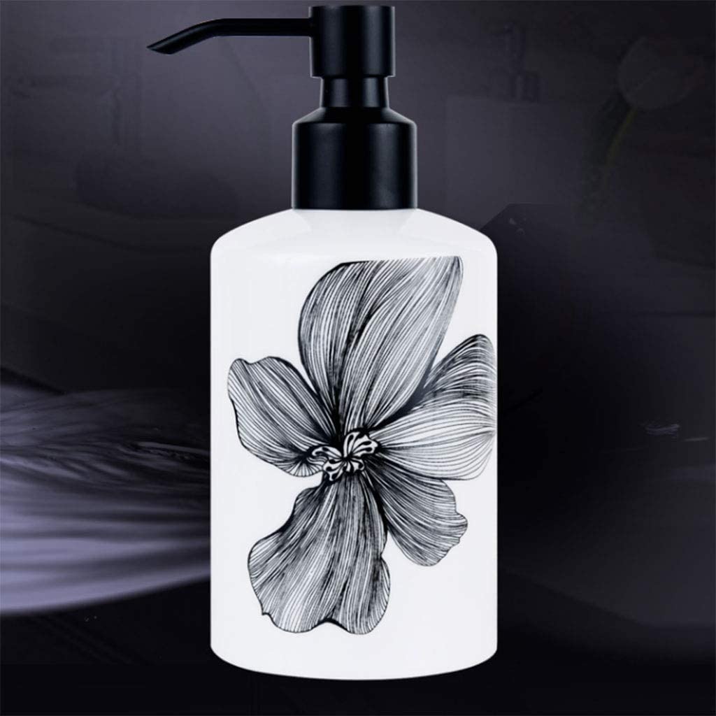 Dispensador de Jabón Líquido Dispensador De Jabón Cerámica, Champú, Gel Ducha Y Subbotella Aceite Esencial, para Baño, Cocina, Hotel, Botella Loción Botellas de Aseo