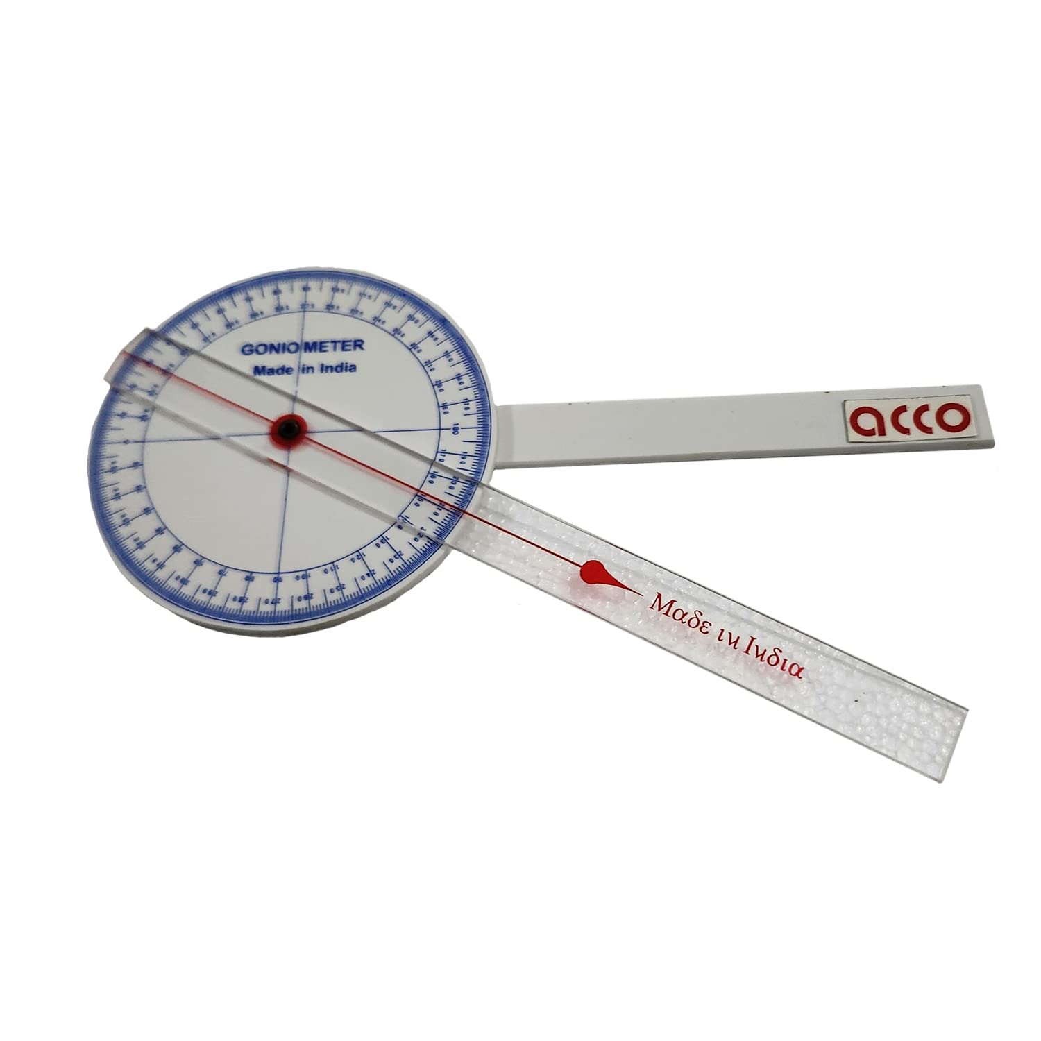 Goniometer for Physiotherapy Goniometer Protector set Goniometer Degree Protector Angle Finder Arm Rule Professional Measurement Scale Plastic (360 Degree Goniometer)