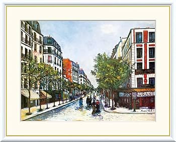 ユトリロ、MauriceUtrillo、ドゥーユ村、限定高級画版、新品額付 Amazon.co.jp: JHA 絵画 アート額絵 世界の名画 ユトリロ「パリ
