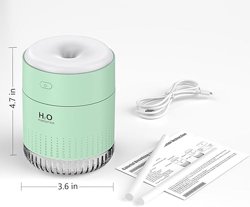 Miniatura 9 de Humidificadores pequeños para dormitorio de 11.8 fl oz, mini humidificador portátil para plantas de viaje, humidificador para plantas de dormitorio,