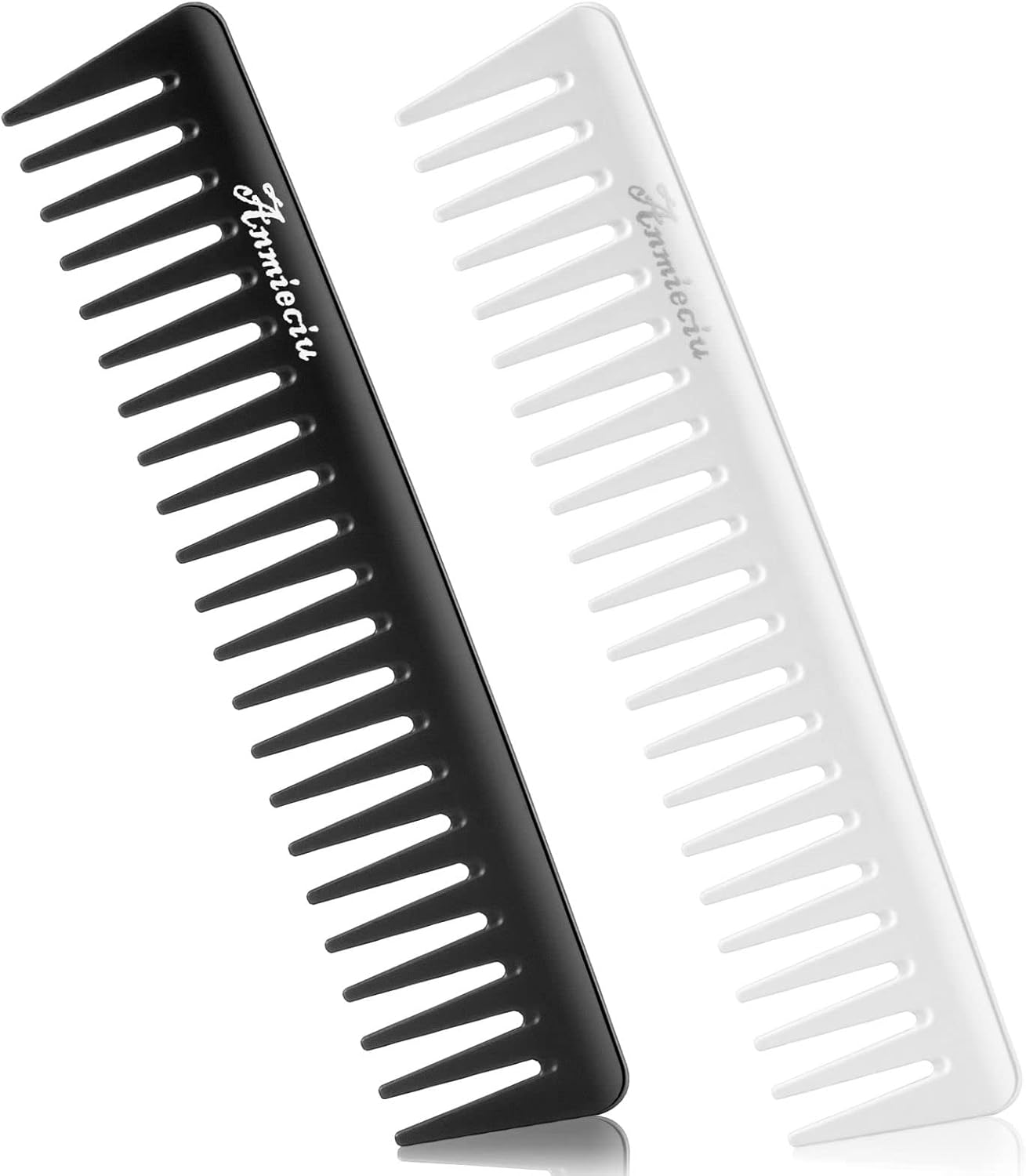 ワイドトゥースコームと大きな髪のもつれをほどくし 丈夫なヘアコーム 巻き髪に適しています ロングヘア ウェットヘアまたはドライヘア全
