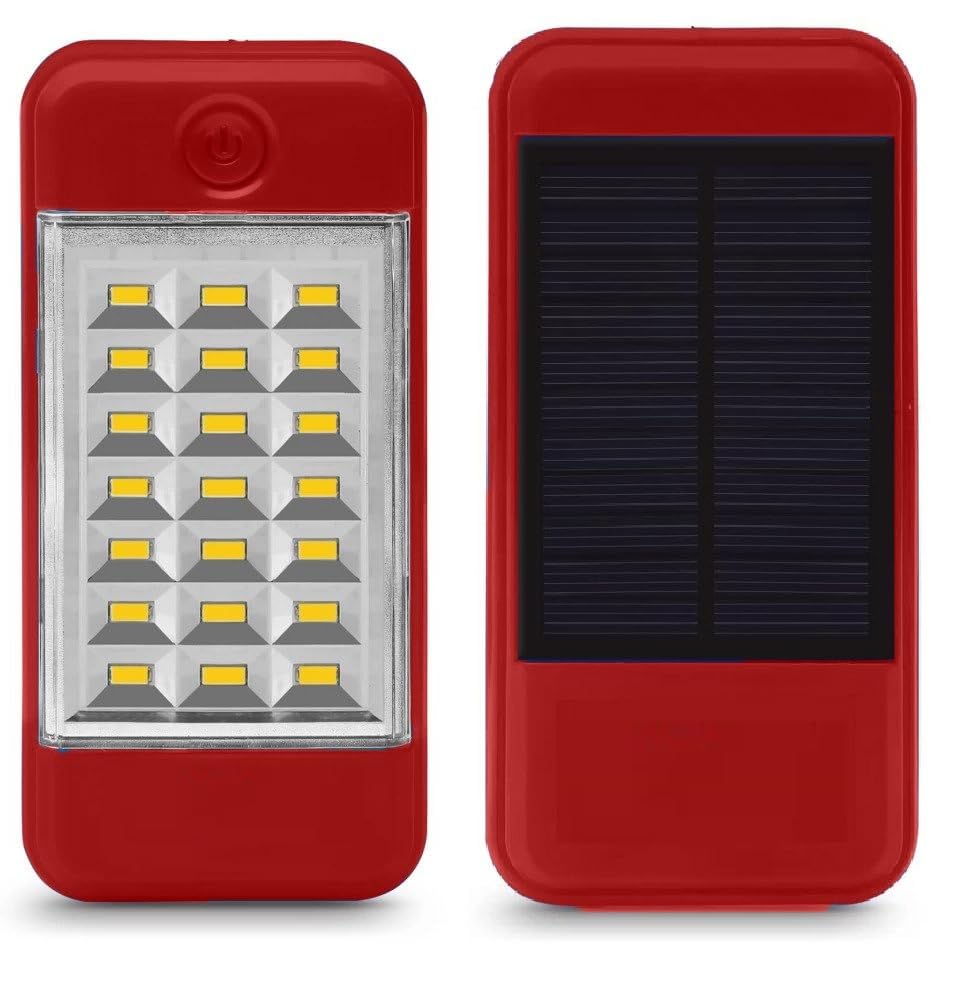 EOS- BUILDING TRUST Rechargeable Solar Power Bank Cum 21 SMD Led Flood Light - Plastic (Red) (B0D9CWX8B2) Amazon Price History, Amazon Price Tracker