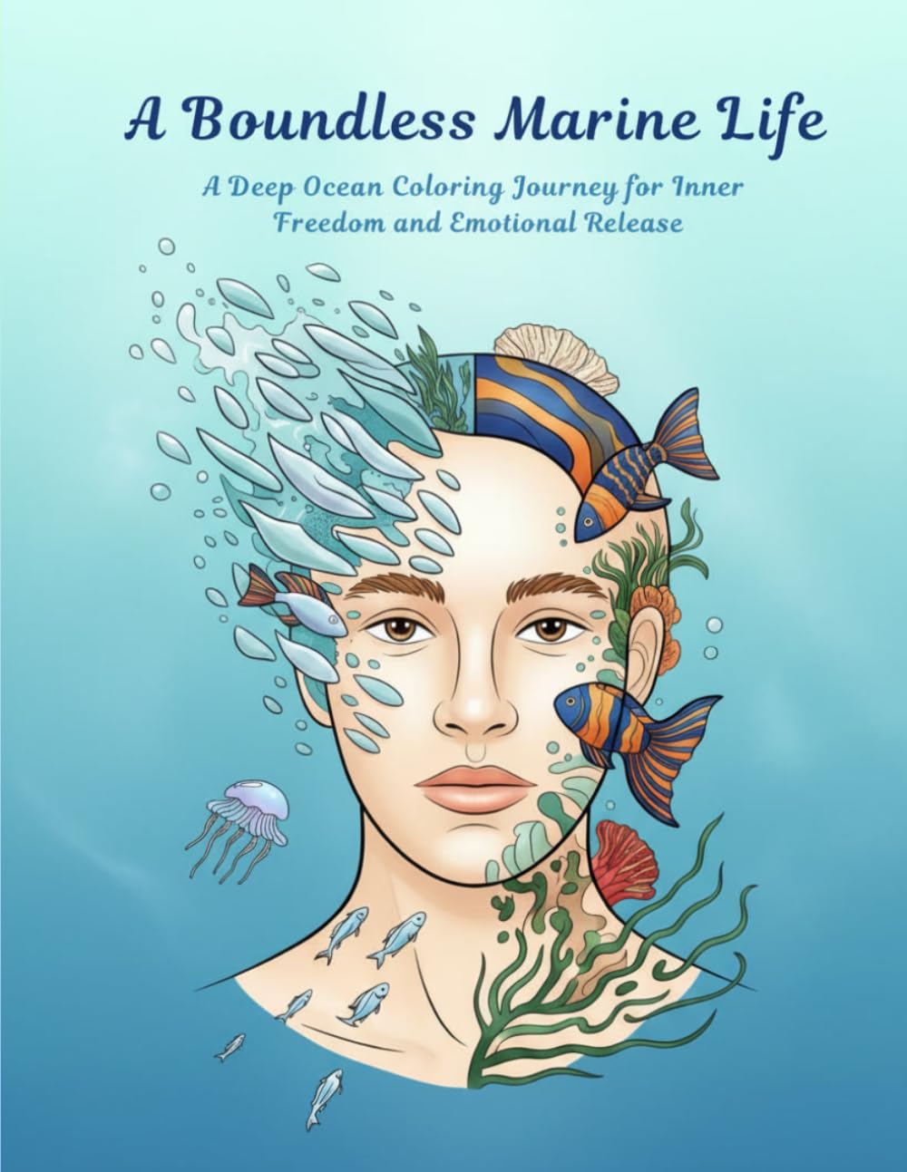 A Boundless Marine Life: A Deep Ocean Coloring Journey for Inner Freedom and Emotional Release